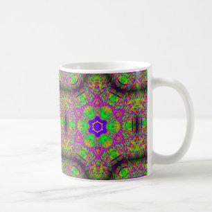 six=point blue star groovy coffee mug