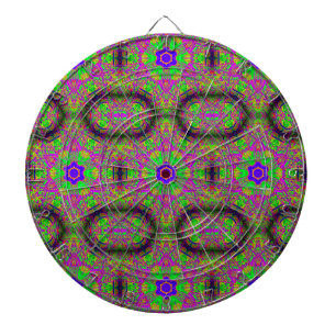 six-point blue stars green purple dartboard