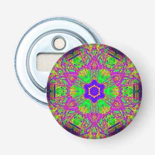 six-point star purple green blue bottle opener