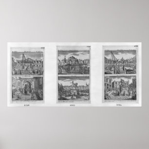 Six royal statues destroyed in Paris Poster