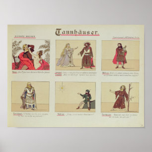 Six scenes relating to the opera 'Tannhauser' Poster