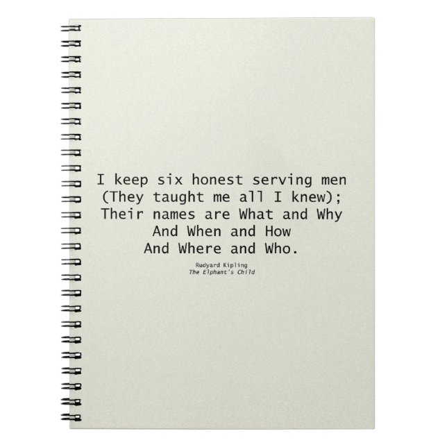 Six Serving Men Notebook (Front)