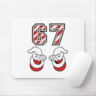 Six Seven 67 6 7 Cute Christmas Meme Holiday Mouse Pad