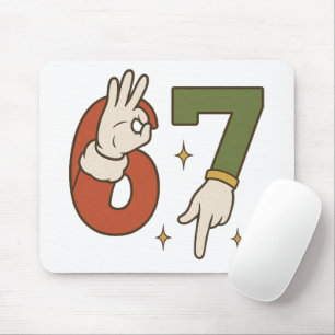  Six Seven 67 6 7 Santa Elf Christmas Meme Mouse Pad