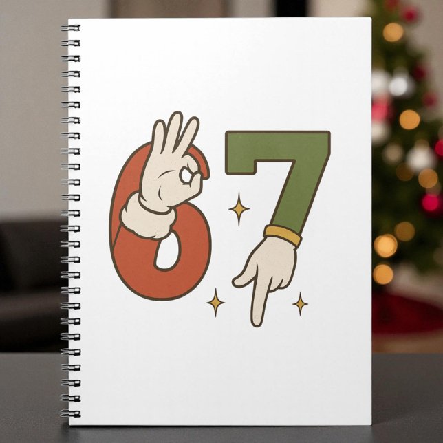  Six Seven 67 6 7 Santa Elf Christmas Meme Notebook (Creator Uploaded)