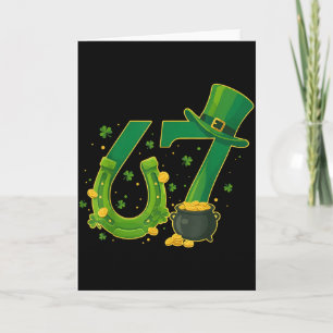 Six Seven 67 6 7 St Patricks Day Funny Saint Paddy Card