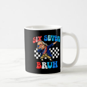Six seven 67 bruh 6 7 meme ben franklin dabbing 4t coffee mug