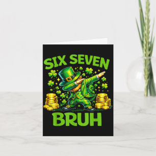 Six seven 67 bruh 6 7 meme funny st patricks day card