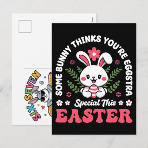Six Seven 67 Bruh Easter Bunny Meme T-Shirt Funny Holiday Postcard