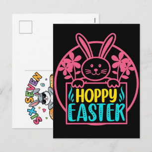 Six Seven 67 Bruh Easter Bunny Meme T-Shirt Funny Holiday Postcard