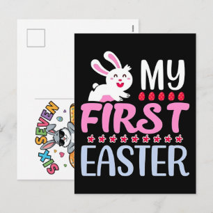 Six Seven 67 Bruh Easter Bunny Meme T-Shirt Funny Holiday Postcard