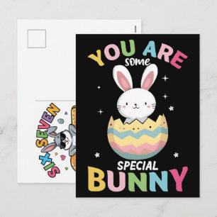 Six Seven 67 Bruh Easter Bunny Meme T-Shirt Funny Holiday Postcard