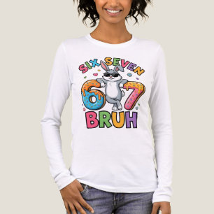 Six Seven 67 Bruh Easter Bunny Meme T-Shirt Funny Tri-Blend Shirt