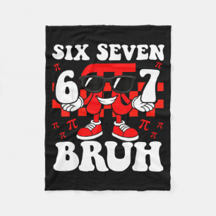 Six seven 67 bruh meme day math kids boys girls fleece blanket