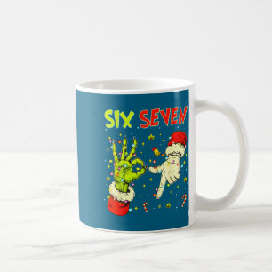 Six Seven 67 Funny Hand-sign Christmas Meme  Coffee Mug