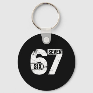 Six Seven 67 Funny Meme  Key Ring