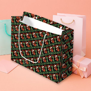 Six Seven 67 Funny Santa Hat Christmas Xmas Meme Large Gift Bag