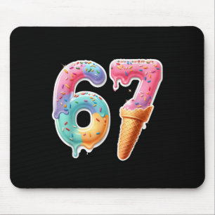 Six Seven 67 Ice Cream Drip Sports Cool Meme Funny Mouse Pad