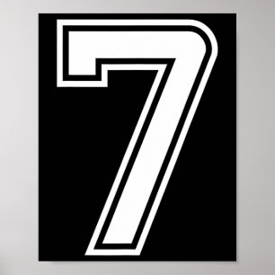 Six Seven 67 Matching Number 7 Halloween Birthday Poster
