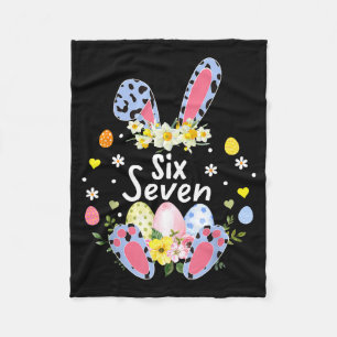 Six Seven 67 Meme 6 7 Bunny Leopard Kids Funny Eas Fleece Blanket