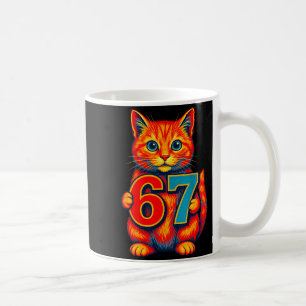 Six Seven 67 Meme 6 7 Cat Youth Boy Girl  Coffee Mug