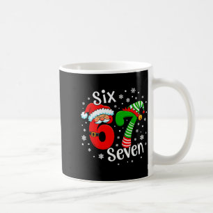 Six Seven 67 Meme 6 7 Elf Santa Christmas  Coffee Mug