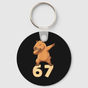 Six Seven 67 Meme Capybara Funny 67 Capybara For K Key Ring