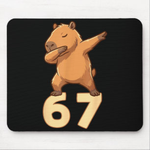 Six Seven 67 Meme Capybara Funny 67 Capybara For K Mouse Pad