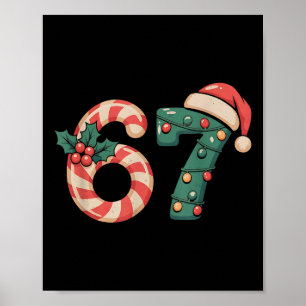 Six Seven 67 Meme Christmas  Poster