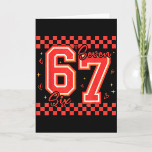 Six Seven 67 Meme Cool Valentine’s For Teens Boys Card