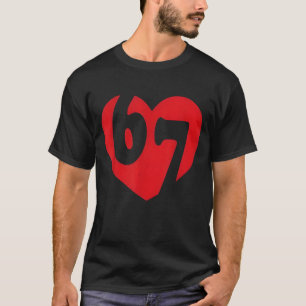 Six Seven 67 Meme Cool Valentine’s for Teens Boys T-Shirt