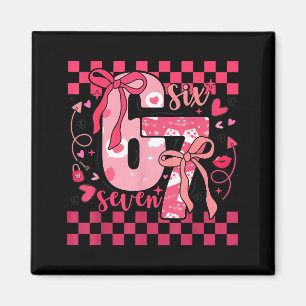 Six Seven 67 Meme Coquette Bow 6 7 Valentines Day Magnet