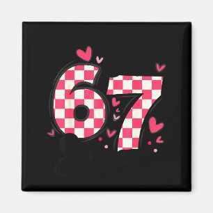 Six Seven 67 Meme Coquette Bow 6 7 Valentines Day  Magnet