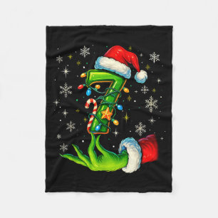 Six Seven 67 Meme Funny Christmas Couple Matching  Fleece Blanket