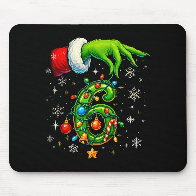 Six Seven 67 Meme Funny Christmas Couple Matching  Mouse Pad (Front)