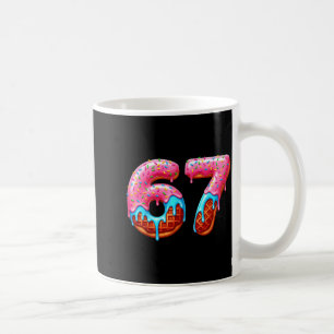 Six Seven 67 Meme Funny Donut Ice Cream Drip Numbe Coffee Mug
