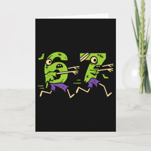 Six Seven 67 Meme Men Women Kids Funny Halloween  Card