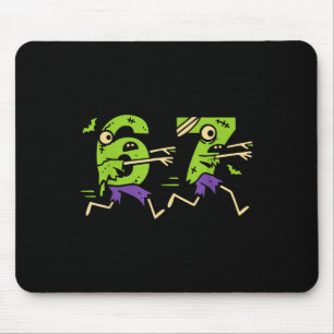 Six Seven 67 Meme Men Women Kids Funny Halloween  Mouse Pad