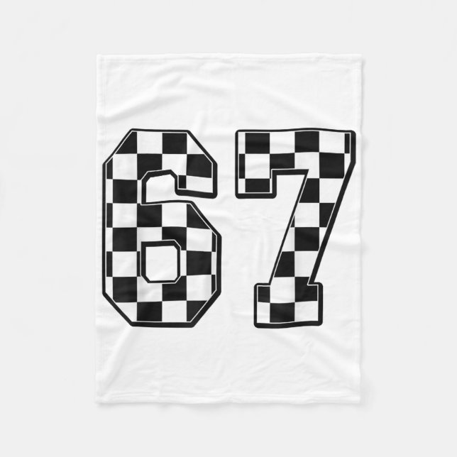 Six Seven 67 Meme Number 67  Fleece Blanket (Front)