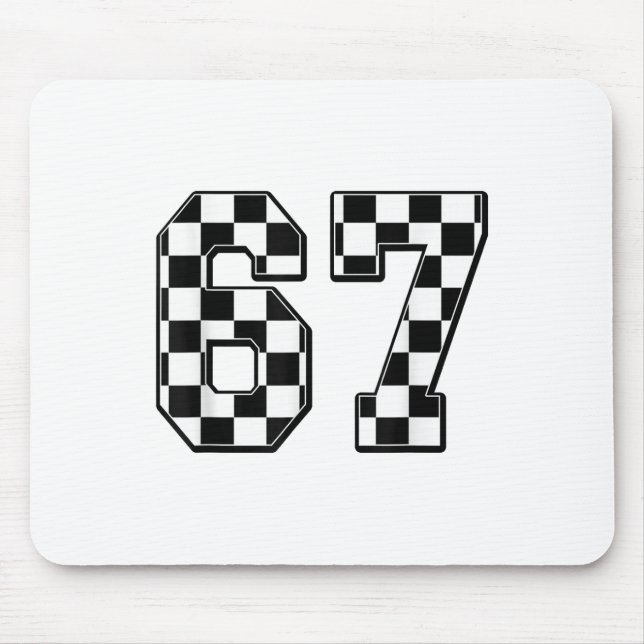 Six Seven 67 Meme Number 67  Mouse Pad (Front)