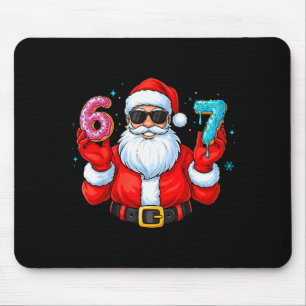 Six Seven 67 Meme Santa 67 Ice Cream Drip Christma Mouse Pad