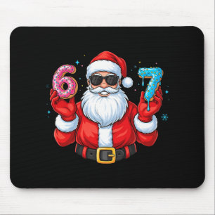 Six Seven 67 Meme Santa 67 Ice Cream Drip Christma Mouse Pad