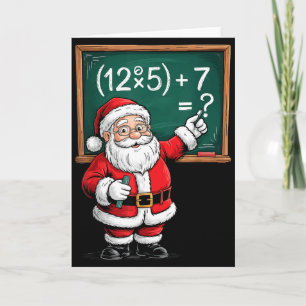 Six Seven 67 Meme Santa Math Teacher Christmas Men Card