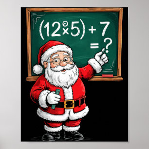 Six Seven 67 Meme Santa Math Teacher Christmas Men Poster
