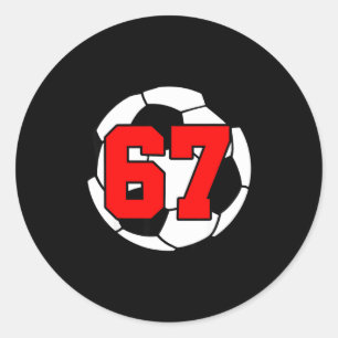 Six Seven 67 Soccer 6 7 Funny Meme 6-7 Gen Alpha S Classic Round Sticker