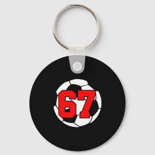 Six Seven 67 Soccer 6 7 Funny Meme 6-7 Gen Alpha S Key Ring