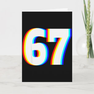 Six Seven 6 7 Edm Optical Illusion Card