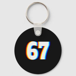 Six Seven 6 7 Edm Optical Illusion Key Ring
