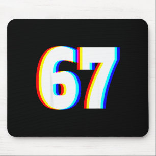 Six Seven 6 7 Edm Optical Illusion  Mouse Pad