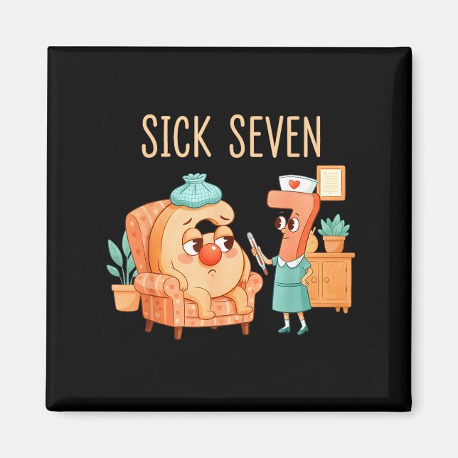 Six Seven 6 7 Funny 67 Gen Alpha Slang 6-7 Meme Nu Magnet (Front)